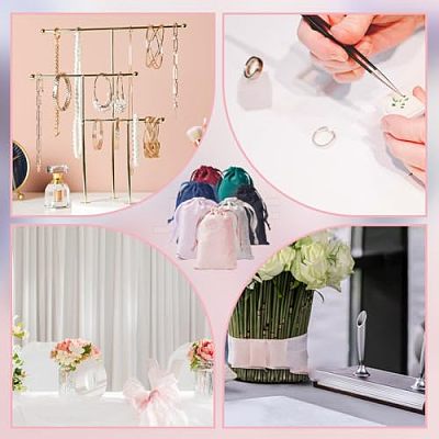 28Pcs 7 Colors Velvet Jewelry Drawstring Bags TP-DR0001-02B-1