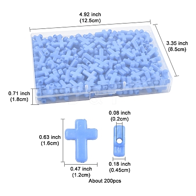 200Pcs Opaque Acrylic Beads SACR-FS0001-39G-1