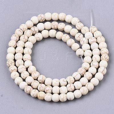 Synthetic Magnesite Beads Strands X-TURQ-S192-4mm-1-1