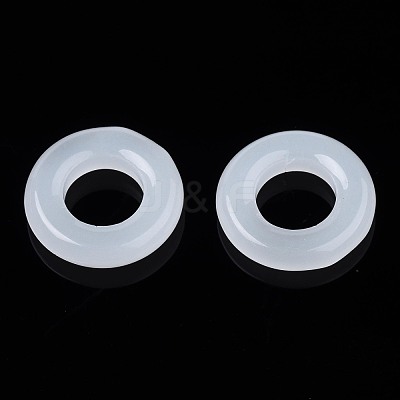 Imitation Jade Glass Linking Rings GLAA-S054-35B-A02-1