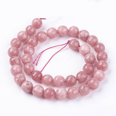 Natural White Jade Bead Strands G-R166-10mm-25-1