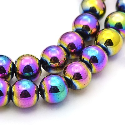 Electroplate Magnetic Synthetic Hematite Bead Strands X-G-J320-05-1