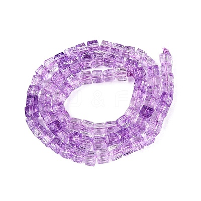 Crackle Transparent Glass Beads Strands GLAA-N062-4mm-09-1