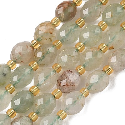 Natural Green Rutilated Quartz Beads Strands G-F809-A05-01-1