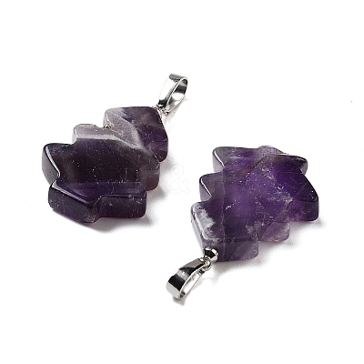 Natural Amethyst Pendants G-A203-01I-P-1
