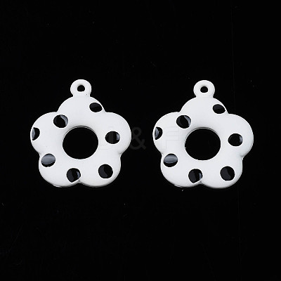 Spray Painted Alloy Pendants PALLOY-S142-002A-NR-1