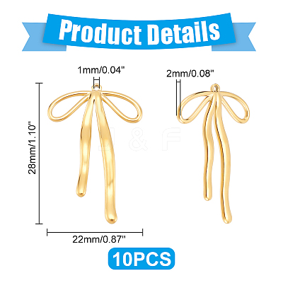 10Pcs Ion Plating(IP) 304 Stainless Steel Pendants STAS-UN0061-06-1