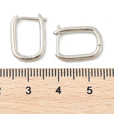 Brass Huggie Hoop Earrings EJEW-P189-01P-1