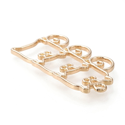 Alloy Open Back Bezel Pendants PALLOY-K246-03KCG-RS-1