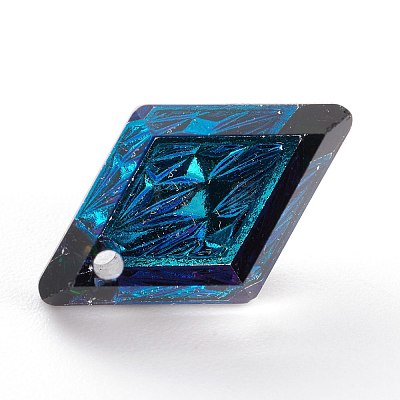 Embossed Glass Rhinestone Pendants GLAA-J101-04B-001BB-1
