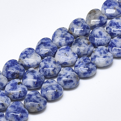 Natural Blue Spot Jasper Beads Strands G-S357-E01-06-1