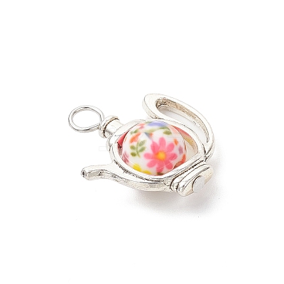 Opaque Printed Acrylic Pendants PALLOY-JF04497-1