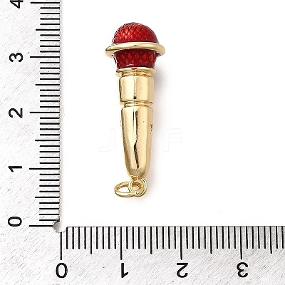 Brass Enamel Pendants X1-KK-Z125-14G-04-1