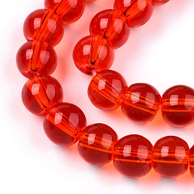 Transparent Glass Beads Strands X-GLAA-T032-T6mm-09-1