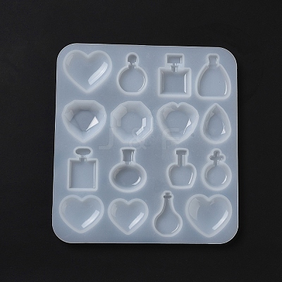 Perfume Bottle/Heart Cabochon DIY Silicone Molds DIY-F139-02-1
