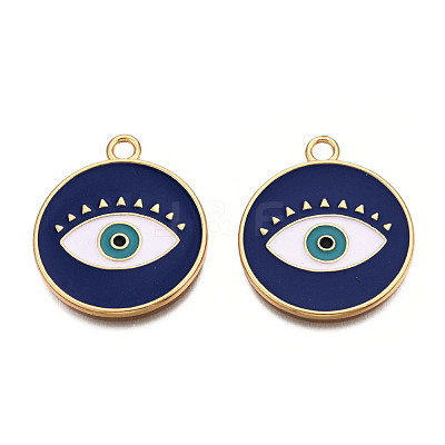 Rack Plating Alloy Enamel Pendants PALLOY-N172-060C-1