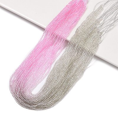 Transparent Gradient Color Glass Beads Strands GLAA-G101-2mm-14-1