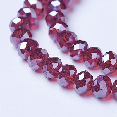 Electroplate Glass Beads Strands X-EGLA-A034-T2mm-A02-1