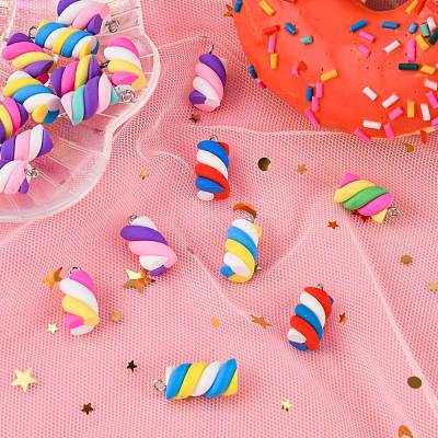Handmade Polymer Clay Charms X-CLAY-T016-83-1