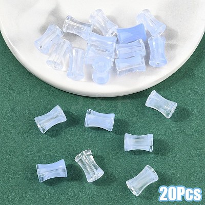 20Pcs Transparent Acrylic Beads Ink Wind Gradient Effect OACR-YW0003-20G-1