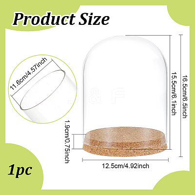 Glass Dome Cover AJEW-WH0248-550C-1