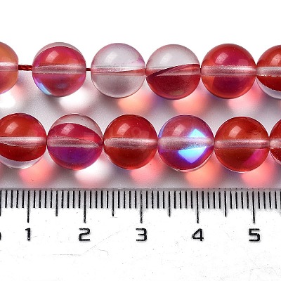 Synthetic Moonstone Beads Strands G-P528-J03-25-1