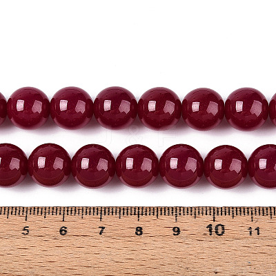 Lab Grown Red Corundum Beads Strands G-N351-01A-01-1