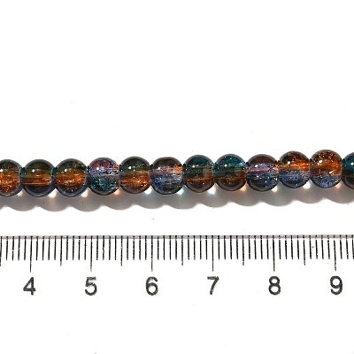 Crackle Glass Beads Strands CCG-C002-6mm-08-1