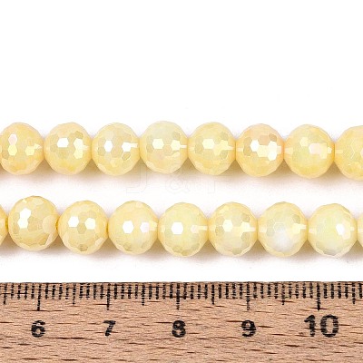 Anti-Tarnish Electroplate Glass Beads Strands LS-GLAA-N056-8mm-05-1