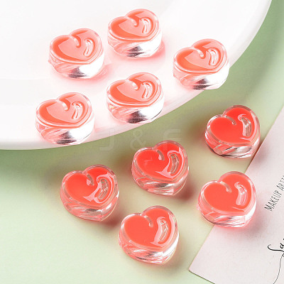 Transparent Enamel Acrylic Beads TACR-S155-004A-1