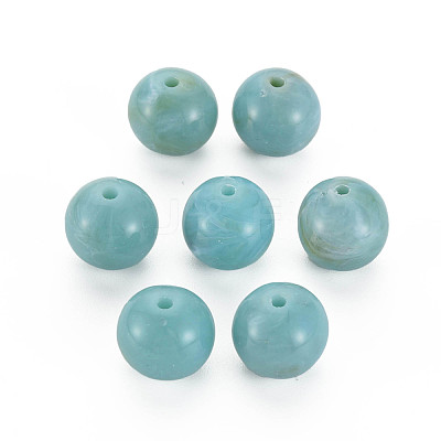 Round Imitation Gemstone Acrylic Beads OACR-R029-12mm-06-1