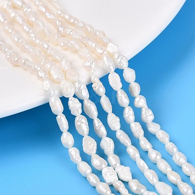 Natural Baroque Keshi Pearl Beads Strands PEAR-N031-01A-1