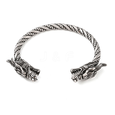 Viking 304 Stainless Steel Open Cuff Bangles for Men BJEW-U001-07D-G-1