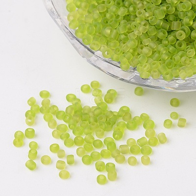 12/0 Frosted Round Glass Seed Beads X-SEED-A008-2mm-M4-1