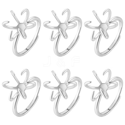 Brass Adjustable Ring Findings KK-BBC0023-69A-1