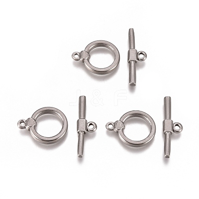 Non-Tarnish 304 Stainless Steel Toggle Clasps STAS-L247-001P-1