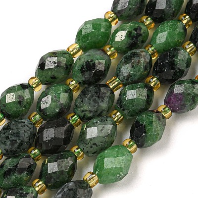 Natural Ruby in Zoisite Beads Strands G-N342-50-1