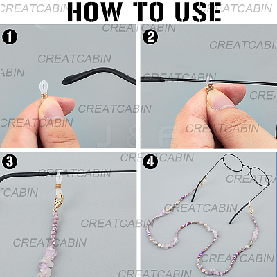 1Pc Polymer Clay with Alloy and Crystal Neck Strap for Eyeglasses AJEW-CN0005-04C-1
