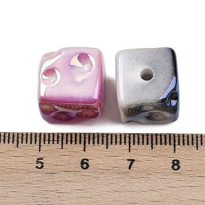 UV Plating Opaque Acrylic Beads X1-MACR-C036-14-1