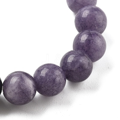 Bohemian Style Natural & Synthetic Mixed Gemstone Round Beaded Stretch Bracelets for Men NU8854-6-1