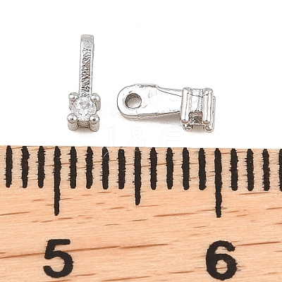 Brass Micro Pave Cubic Zirconia Charms KK-H538-19A-P-1