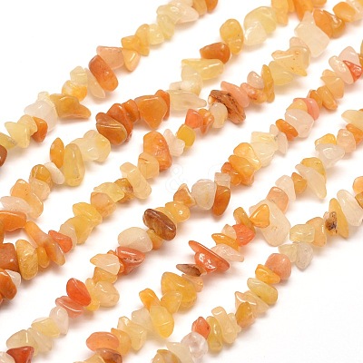 Natural Topaz Jade Chip Bead Strands G-M205-16-1