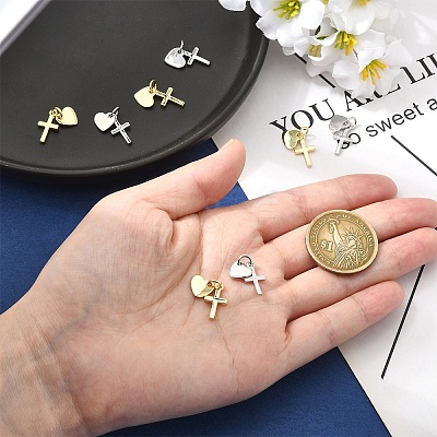 8Pcs 2 Colors Rack Plating Brass Pendants KK-YW0003-70-1