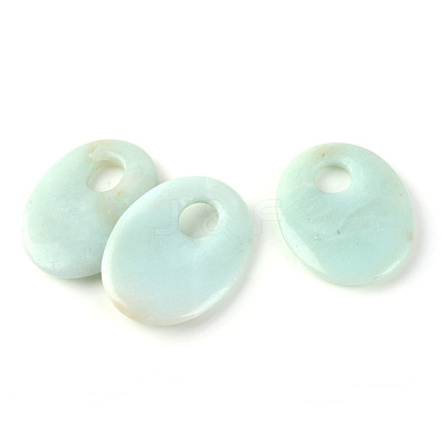 Natural Flower Amazonite Pendants X-G-Q458-32-1
