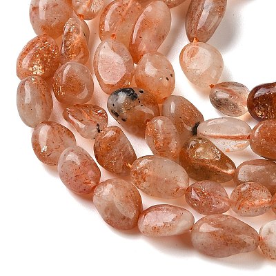 Natural Sunstone Beads Strands G-L608-A04-02-1
