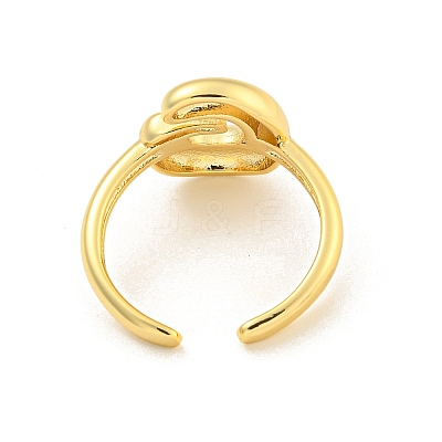 Brass Letter Open Cuff Rings for Women RJEW-G313-01G-G-1