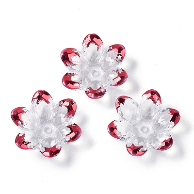 Plating Acrylic Bead Caps OACR-H118-06E-1
