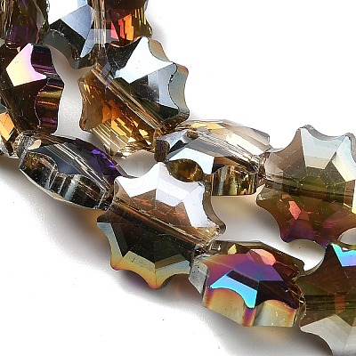 Electroplate Transparent Glass Beads EGLA-H112-04HR-02-1