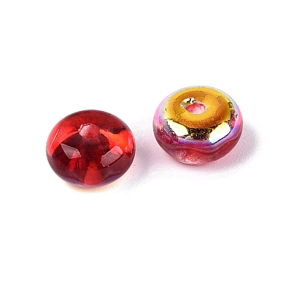 Baking Paint Electroplate Transparent Glass Beads EGLA-Q141-01B-A03-1