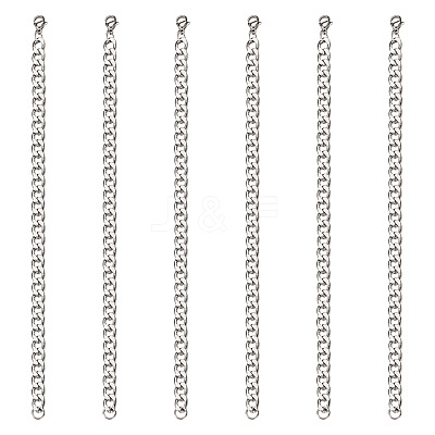Stainless Steel Curb Chain Necklaces for Men Women NJEW-TAC0001-018-1
